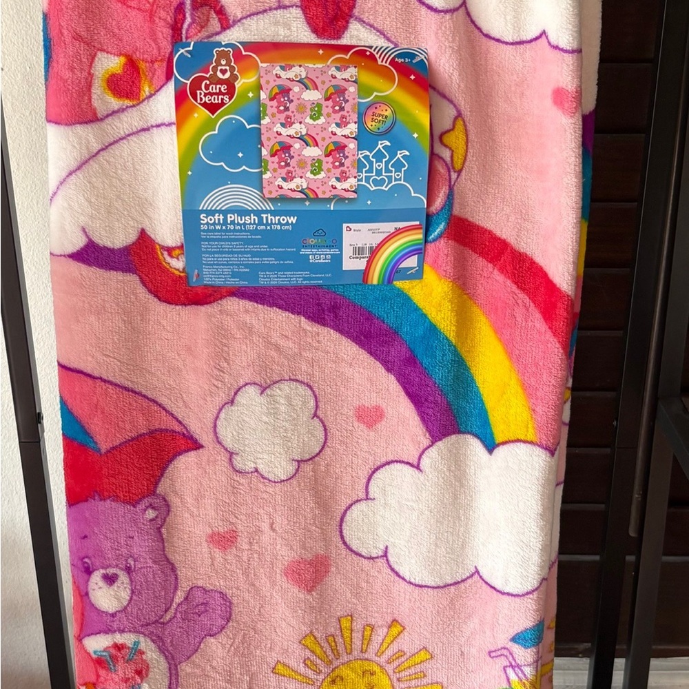 Care Bears Rainbow Soft Plush Throw